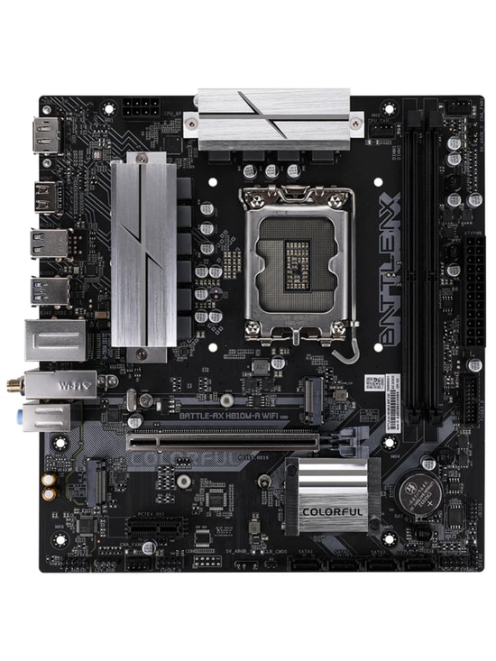 Colorful BATTLE-AX H810M-A WIFI V20 DDR5 6400MHz Anakart - LGA 1851, 96GB RAM, 2xM.2, PCIe 5.0, WiFi, mATX