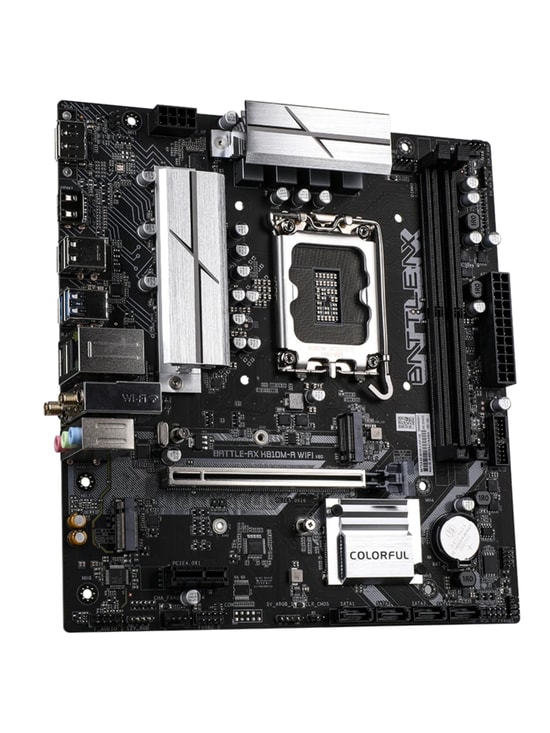 Colorful BATTLE-AX H810M-A WIFI V20 DDR5 6400MHz Anakart - LGA 1851, 96GB RAM, 2xM.2, PCIe 5.0, WiFi, mATX