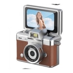Nettech Castu LK-027 Kahverengi Mini Flip Dijital Aksiyon Kamera (NT-118030) - Çocuklar İçin Selfie Özellikli Kamera