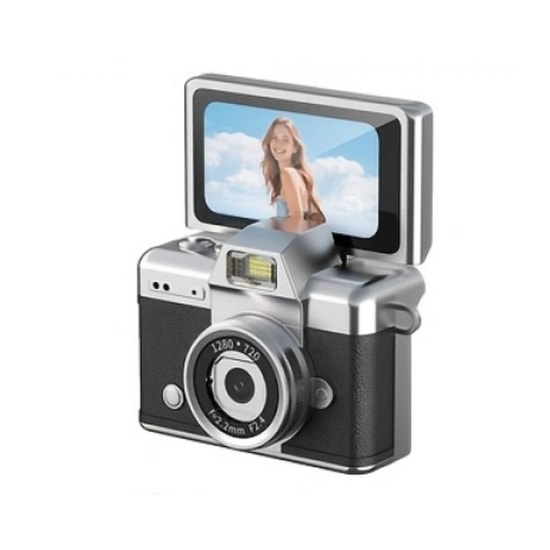 Nettech Castu LK-027 Siyah Mini Flip Dijital Aksiyon Kamera (NT-118029) - Çocuklar İçin Selfie Özellikli Kamera
