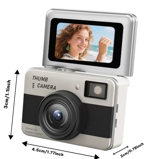Nettech Castu LK-027 Pembe Mini Flip Dijital Aksiyon Kamera (NT-118027) - Çocuklar İçin Selfie Özellikli Kamera