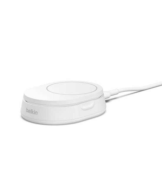 Belkin BoostCharge Pro Katlanabilir Qi2 15W Beyaz Manyetik Şarj Standı (WIA008BTWH) - Manyetik, Adaptif Şarj, Qi2 Uyumlu
