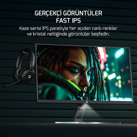 Gamepower KAZE T20 27 Gaming Monitör - 27" Fast IPS 240Hz 0.5ms FHD, HDR400, 2x2W Speaker, G-Sync, FreeSync