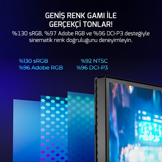 Gamepower KAZE T20 27 Gaming Monitör - 27" Fast IPS 240Hz 0.5ms FHD, HDR400, 2x2W Speaker, G-Sync, FreeSync