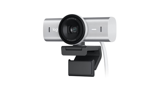 Logitech MX Brio 4K Ultra HD Webcam (960-001554) - Açık Gri, HDR, USB-C, Çift Mikrofon, Yapay Zeka Destekli