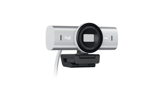 Logitech MX Brio 4K Ultra HD Webcam (960-001554) - Açık Gri, HDR, USB-C, Çift Mikrofon, Yapay Zeka Destekli