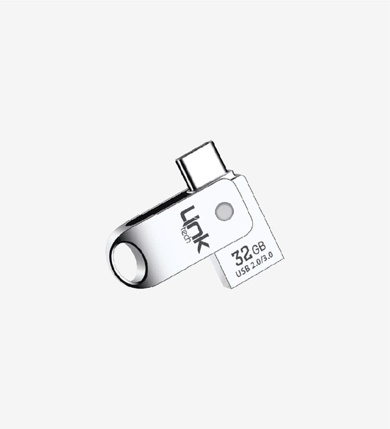 LinkTech C232 Premium 32GB Dual Type-C OTG USB Flash Bellek (LOF-C232) - 30MB/s Hızlı Veri Aktarımı ve Depolama