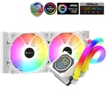 Gamepower Skadi Square 240 ARGB Beyaz Sıvı Soğutucu (SKADI SQUARE 240 ARGB WHITE RGB PIPE) - 250W TDP, RGB Hortum