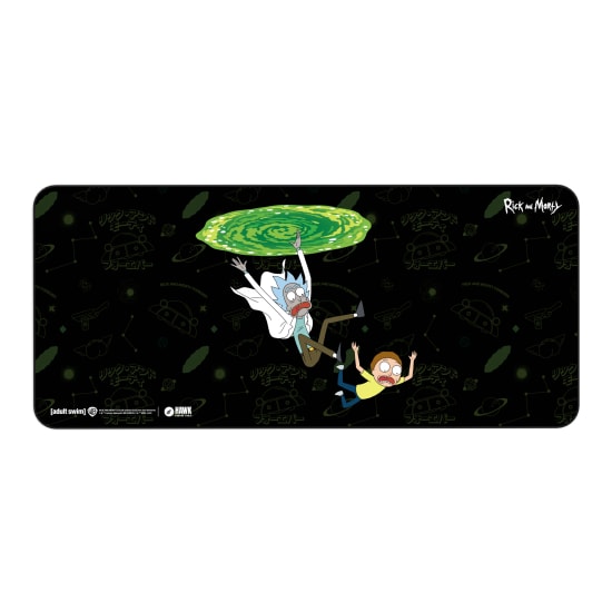 Hawk Rick And Morty Portal 90x40 Mouse Pad (RICK-MORTY-PORTAL-90X40-MP) - XL 900x400mm, 3mm, Kaymaz Taban Oyuncu Pad