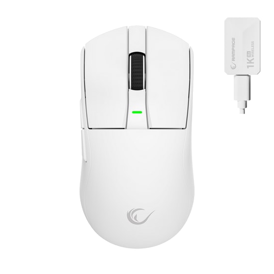 Rampage Zenith Beyaz Kablosuz Gaming Mouse (ZENITH-BEYAZ) - PAW3395 Optik Sensör, 26000 DPI, Nordic 52833 MCU