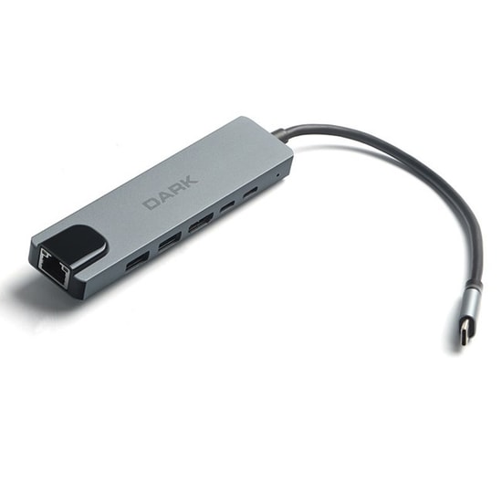 Dark DK-AC-U31X47 6in1 USB 3.2 Type-C Hub Çoklayıcı - 4K HDMI, Gigabit Ethernet, 100W PD, USB 3.0/2.0 Port