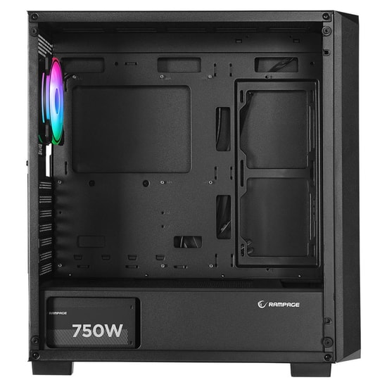 Rampage X-CHAIN 750W 80 Plus Bronze ATX Oyuncu Kasası - Temperli Cam, 4x120mm RGB Fan, 650W Real Güç Kaynağı