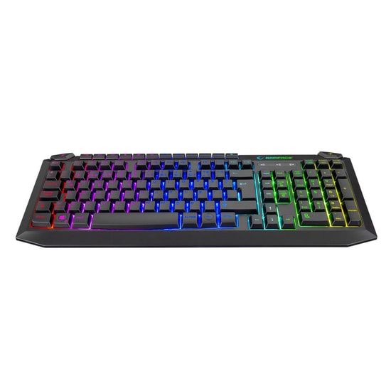 Rampage Broker V2 KB-R310 Siyah Oyuncu Klavye Mouse Seti - Gökkuşağı Aydınlatmalı, Q Klavye, 2400 DPI Optik Mouse