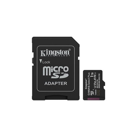 Kingston 1TB Canvas Select Plus G3 MicroSD (SDCS3/1TB) - 150MB/s, CL10, A1, microSDXC, UHS-I, 4K Hafıza Kartı