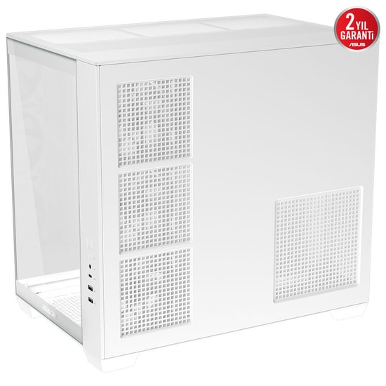 Asus A32 PLUS BEYAZ ATX Oyuncu Kasası - 360mm Radyatör, 420mm GPU, 4x ARGB Fan, USB 3.2 Type-C, Temperli Cam Panoramik