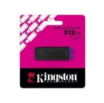 Kingston DataTraveler Exodia G2 512GB USB 3.2 Gen 1 Flash Bellek (DTXG2/512GB) - Siyah/Mor, USB Type-A, NAND Bellek