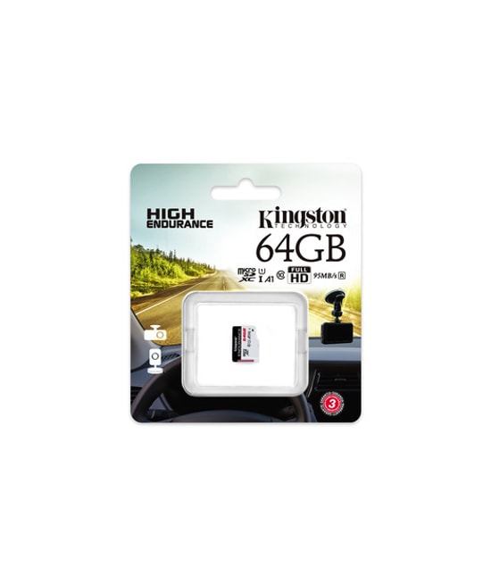 Kingston 64GB High Endurance MicroSD Kart (SDCE/64GB) - 95MB/s Okuma, 30MB/s Yazma, UHS-I, C10, A1 Hafıza Kartı