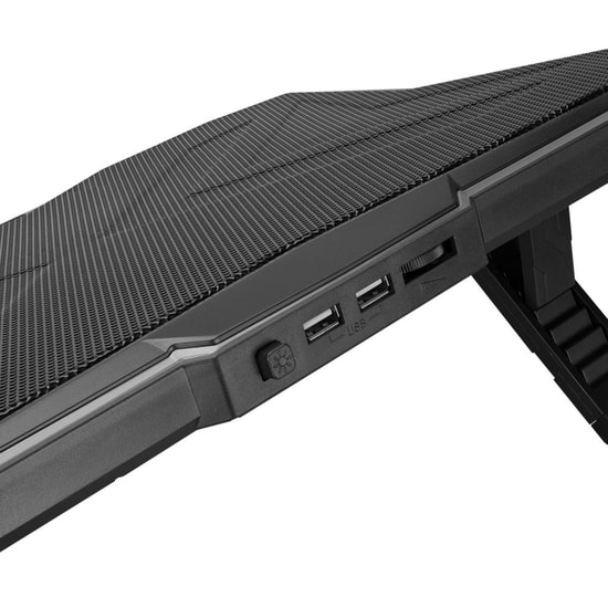 Rampage AD-RC8 Showy RGB Notebook Soğutucu Stand - 180mm Fan, 15-17.3" Uyumlu, 7 Kademeli, Siyah, 2xUSB Port