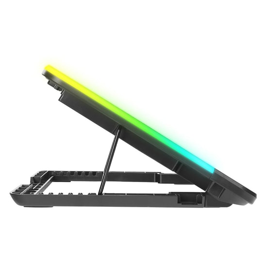 Rampage SIXPOWER R9 RGB Notebook Soğutucu Stand - 6 Fanlı, 7 Kademeli Yükseklik, 10 RGB Modlu, Telefon Tutuculu