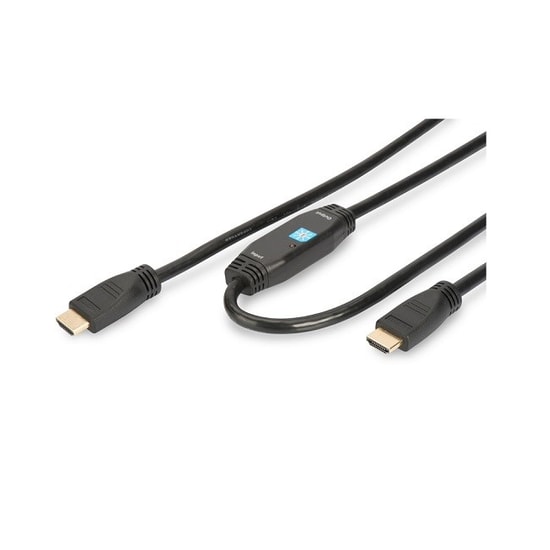 Digitus 30 Metre Altın Uçlu HDMI 1.3 Kablo (AK-330105-300-S) - Full HD 1080p, Çift Zırhlı, AWG 26, Amplifikatörlü
