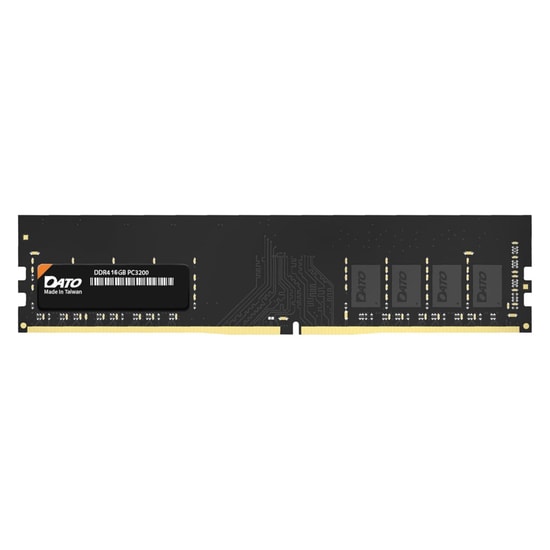 Dato 16GB DDR4 3200MHz CL16 PC RAM Bellek (EA32G4DU16) - 1.35V, UDIMM, Tek Modül, Siyah, Bulk Kutusuz Bellek
