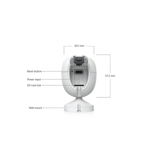 Ubiquiti UVC-G6-INS-W 8MP Wi-Fi IP Kamera - 2.8mm Lens, 6m IR, Çift Yönlü Ses, Plaka ve Yüz Algılama, IPX5 Koruma