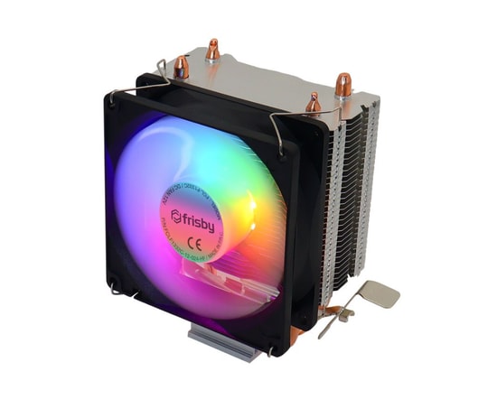 Frisby FCL-F1332C 90mm RGB P2S Kule Tipi İşlemci Soğutucu - 2 Bakır Boru, 2200 RPM, Intel ve AMD Uyumlu