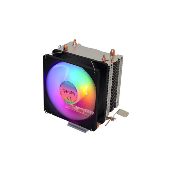 Frisby FCL-F1332C 90mm RGB P2S Kule Tipi İşlemci Soğutucu - 2 Bakır Boru, 2200 RPM, Intel ve AMD Uyumlu