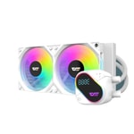 Aigo DO240 Beyaz ARGB LCD 240mm Sıvı Soğutucu - 2x12cm Fan, 2100 RPM, 36.9 dBA, LGA 1851 ve AM5 Uyumlu İşlemci Soğutma