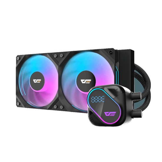 Aigo DO240 Siyah ARGB LCD 240mm Sıvı Soğutucu - 2x12cm Fan, 2100 RPM, 36.9 dBA, LGA 1851 ve AM5 Uyumlu Soğutma