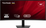 ViewSonic VA3420C 34" 120Hz 1ms Kavisli IPS Monitör - 3440x1440, 21:9 UltraWide, USB-C Hub, 2x HDMI, DP, VESA