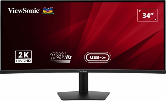 ViewSonic VA3420C 34" 120Hz 1ms Kavisli IPS Monitör - 3440x1440, 21:9 UltraWide, USB-C Hub, 2x HDMI, DP, VESA