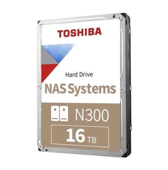 Toshiba N300 16TB 3.5" SATA 3 NAS Hard Disk (MN11ACA16TS) - 7200Rpm, 1024MB Cache, 7/24 Kullanım, Helyum Tasarım