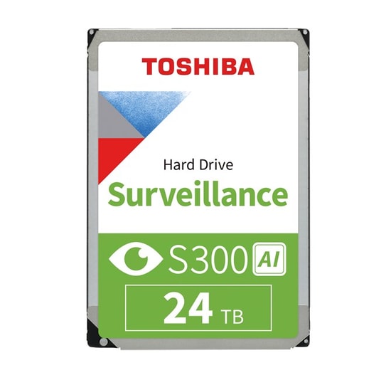 Toshiba S300 AI 24TB Güvenlik Diski (MG11ACA24TE-V) - 3.5" SATA3, 7200RPM, 1024MB Cache, 7/24 Kayıt ve Video Yazılımı