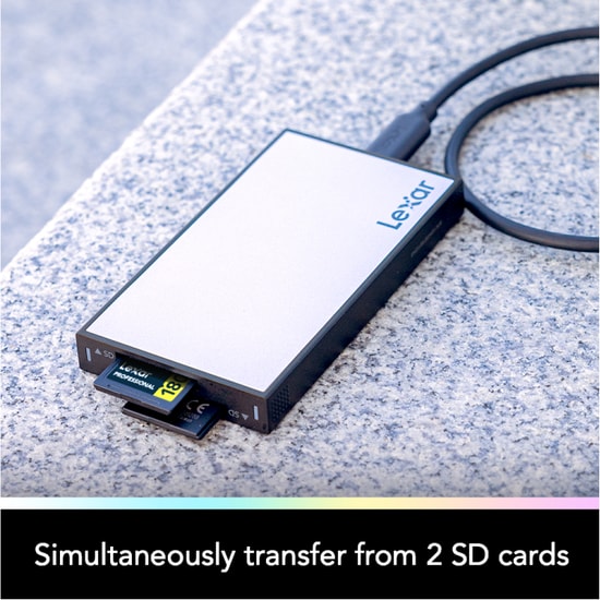 Lexar Professional Workflow Dual-Slot SD UHS-II Kart Okuyucu (LPWF720N-4ANGL) - USB 3.2 Gen 2, 10Gbps Veri Hızı