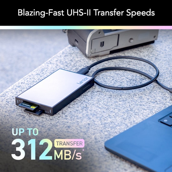 Lexar Professional Workflow Dual-Slot SD UHS-II Kart Okuyucu (LPWF720N-4ANGL) - USB 3.2 Gen 2, 10Gbps Veri Hızı