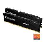 Kingston Fury Beast 32GB (2x16GB) 6000MHz DDR5 RAM (KF560C36BBE2K2/32) - CL36, AMD EXPO, Masaüstü Bellek Kiti