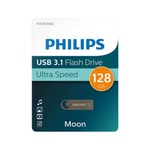 Philips FM12FD165B/00 128GB USB 3.1 Flash Bellek - 180MB/s Okuma, Moon Gümüş Serisi, Şık Metalik Tasarım