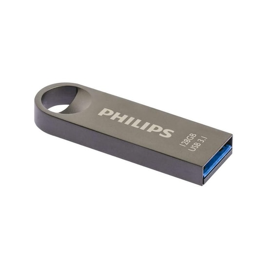 Philips FM12FD165B/00 128GB USB 3.1 Flash Bellek - 180MB/s Okuma, Moon Gümüş Serisi, Şık Metalik Tasarım