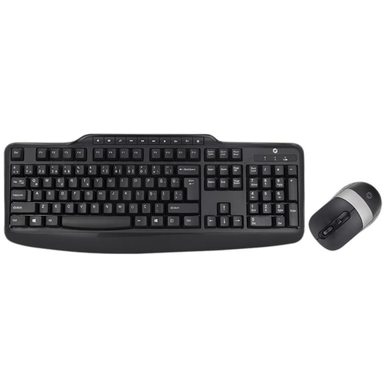 Frisby FK-4880QU Kablosuz Multimedya Q Klavye Mouse Set - Siyah, 2.4GHz Optik Mouse, USB Alıcı, Multimedya Tuşlar