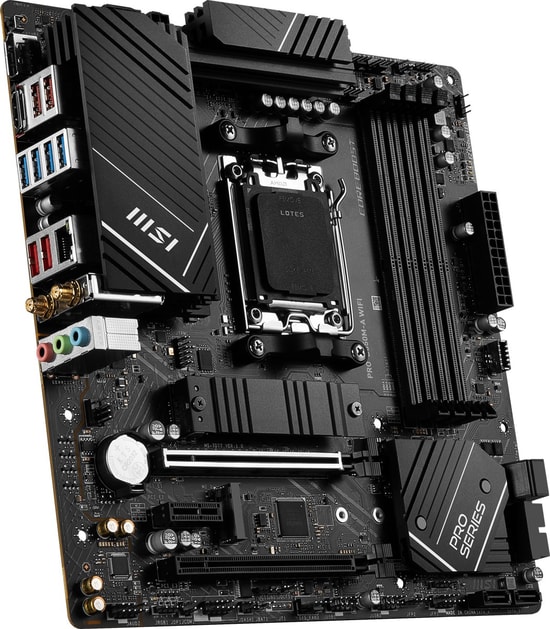 MSI PRO B650M-A WIFI AM5 DDR5 Anakart - 6400MHz(OC), HDMI, DP, M.2, USB 3.2, 2.5G LAN, Wi-Fi 6E, mATX