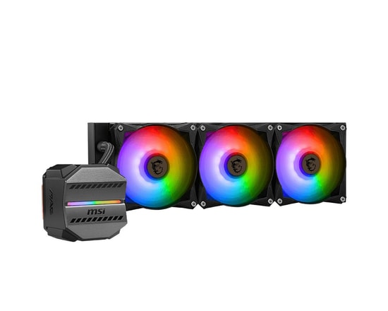 MSI MAG CORELIQUID M360 360mm ARGB Sıvı İşlemci Soğutucu - 3x120mm PWM Fan, 78.73 CFM, Intel-AMD Uyumlu, Siyah