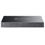 TP-Link Omada ES210GMP 10 Port Gigabit PoE Switch - 8 Port PoE+, 123W, Yönetilebilir, Metal Kasa, Masaüstü