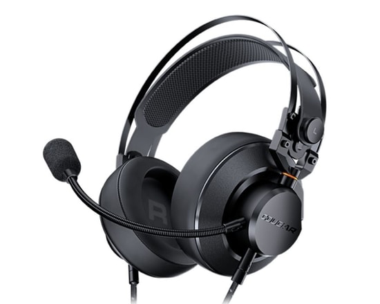 Cougar VM410 Iron Oyuncu Kulaklığı (CGR-P53N-550) - 53mm Sürücü, 32 Ohm, 3.5mm, Ayrılabilir Mikrofon, RGB, Kablolu