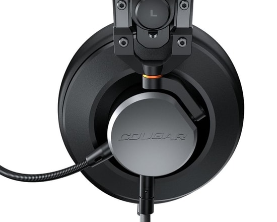 Cougar VM410 Iron Oyuncu Kulaklığı (CGR-P53N-550) - 53mm Sürücü, 32 Ohm, 3.5mm, Ayrılabilir Mikrofon, RGB, Kablolu