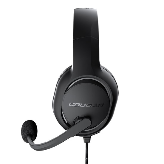 Cougar HX330 Oyuncu Kulaklığı (CGR-P50B-250) - 50mm Sürücü, 32 Ohm, 3.5mm Jak, Gürültü Engelleyen Mikrofon, Siyah