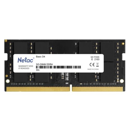 Netac Basic 16GB 3200MHz DDR4 CL22 NTBSD4N32SP-16 Notebook RAM Bellek - Yüksek Performanslı ve Güvenilir