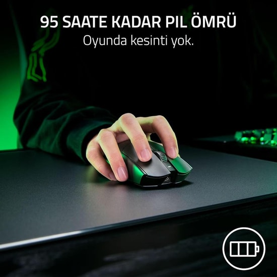 Razer Viper V3 Pro SE Siyah Kablosuz Oyuncu Mouse (RZ01-04550100-R3G1) - 35000 DPI, 8000Hz, 54g, Optik Sensör