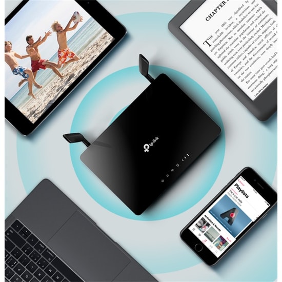 TP-Link Archer MR402 AC1200 Çift Bant 4G LTE Router - WiFi 5, Masaüstü Plastik Kasa, PPPoE Support, Sim Kartlı