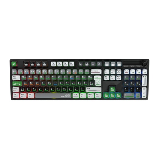 Hawk HK510 Mekanik Prelubed Switch RGB Tri-Mode Kablosuz Oyuncu Klavyesi - Bluetooth/2.4GHz/Kablolu Bağlantı